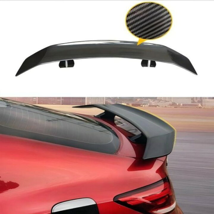 楽天市場】GTウイング リアスポイラー 汎用 カーボンファイバールック 