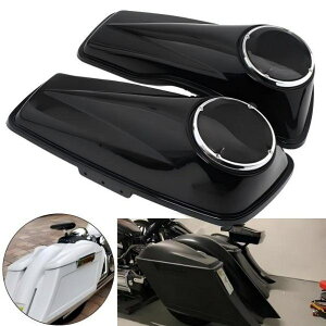 �n�[���[ �o�C�N�p �u���b�N 6.5�C���` �T�h���o�b�O �J�o�[�t�� �X�s�[�J�[�t�� ���s�p �G���N�g�� �X�g���[�g �O���C�h ���[�h �L���O �E���g�� �N���V�b�N 2014-