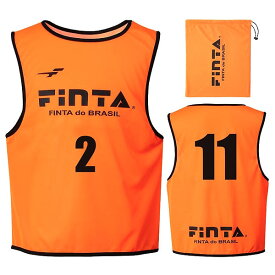フィンタ（FINTA）　FT6513　6100　オレンジ　サッカー　ビブス（10枚セット NO2-11付き）　20SS