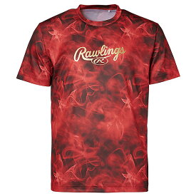 ローリングス（Rawlings）　AST14S02 RD 野球　コンバット ゴーストスモーク グラフィック Tシャツ 24SS