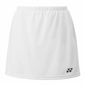 ＜限定クーポン発行中 8/11 01:59まで お買い物マラソン＞ ＜ネコポス発送 送料無料＞ Yonex（ヨネックス）　26170 011　テニス　スコート レディース スカート（インナースパッツ付） ホワイト 24FW