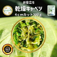 【楽天1位】 ＼先着限定クーポン配布！／ 乾燥野菜 乾燥きゃべつ Lサイズ品 4cmカット 300g 契約栽培 エ…