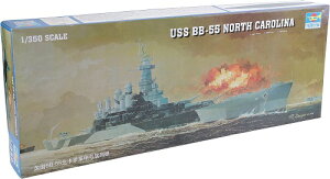 トランペッター 1/350 アメリカ海軍 戦艦 BB-55 ノースカロライナ プラモデル