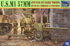 リッチモデル 1/35 アメリカ軍 57ミリ対戦車砲 M1初期型+米砲兵5体 プラモデル