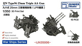 バンカースタジオ 1/350 日本海軍 九六式 二十五粍 三連装機銃 LPR照準器 後期型 10個入 プラモデル用パーツ