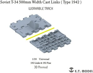 C[eB[f 1/35 񎟐E VA/\rGg T-34 1942N^ 500mm  (3Dvg) vfpp[c