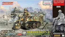 フリーダムモデルキット 1/16 第二次世界大戦 Sd.Kfz.2 ケッテンクラフトラート アメリカ軍鹵獲車両 空挺兵ドライバー付 プラモデル