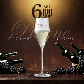 【マラソン期間当店＋P2倍】グローバル(Global) プラティーヌ platine シャンパン 261cc 6脚セット 01794 家飲み カジュアル 高級グラス レストラン仕様 業務用 ペアグラス 食洗機対応 トリタン セット おしゃれ 高級感 ギフト プレゼント【レビュー特典】