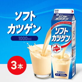 雪印メグミルク ソフトカツゲン 1000ml 3個 北海道限定「冷蔵便・保冷剤入りで安心お届け」カツゲン 乳酸菌飲料 乳酸菌