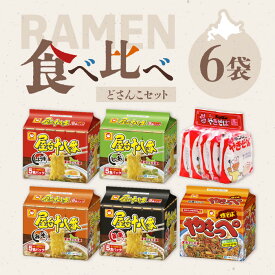 【北海道の味】袋麺 食べ比べセット 6種 6袋（各5食パック）どさんこセット / 醤油 味噌 塩 しょうゆ みそ しお ラーメン 焼きそば 袋麺 即席麺 インスタントラーメン 屋台十八番 ホンコンやきそば やきっぺ 食べ比べ アソート 詰め合わせ