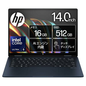 HP �m�[�g�p�\�R�� Envy x360 14-fc 14�C���` �C���e�� Core Ultra 5 125U ������16GB SSD512GB Windows 11 2in1�R���o�[�`�u�� WUXG IPS�^�b�`�f�B�X�v���C Copilot�L�[���� AIPC �}�J�t�B�[���u�Z�[�t 1�N�ŕt�� �u��