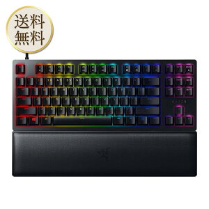 Razer Huntsman V2 Tenkeyless Clicky Optical Switch �Q�[�~���O�L�[�{�[�h �p�� US�z�� �I�v�e�B�J���X�C�b�` �N���b�L�[�G�� �É� �e���L�[���X �_�u���V���b�g PBT �L�[�L���b�v ���X�g���X�g Chroma RGB RZ03