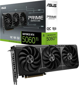 ASUS Prime GeForce RTX 5060 Ti 16GB GDDR7 OCGfBV OtBbNXJ[h SFF-Ready (PCIe 5.0A16GB GDDR7AHDMI/DP 2.1A2.5XbgAAxial-techt@AfABIOS)B