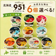 お中元 ギフト アイス 夏ギフト 951 アイスクリーム 選べる 6個 北海道ミルク 北海道産生乳100% カップア…