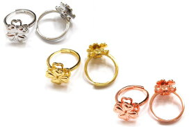 スピナーリング 指輪 回転 リング 指輪 リング 指輪 ハンドメイド 回転 スピン 四つ葉 クローバー デコ土台