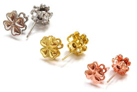 スピナーピアス 回転 ピアス スピナー 四つ葉 ハンドメイド 素材 アクセサリー デコ土台