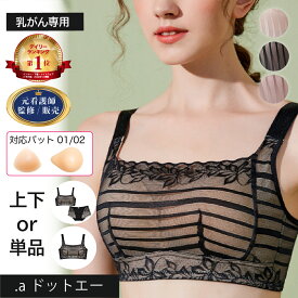 ショーツセット 看護師監修 ランキング1位 高評価4.6/619件 【 乳がん ブラジャー ストライプ 】 乳がん ブラ 乳がんブラジャー 乳癌 全摘 用 ブラジャー ノンワイヤー ブラジャー送料無料 ノンワイヤーブラ 手術 術後 下着 綿 乳癌 乳がん パット 全摘用 補正下着 (nb002)