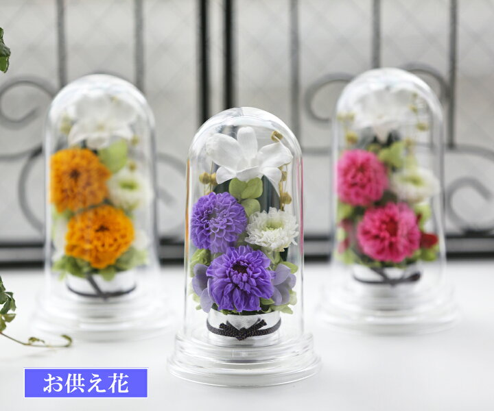 楽天市場 仏花 新盆 Miniお供え花 ミニドーム お供え花 仏壇用 プリザーブドフラワー ブリザードフラワー 法事 モダン仏壇 お供え ミニ仏花 ケース 供花 喪中はがき お悔やみ 初盆 新盆 枕花 告別式 お彼岸 法要 送料無料 あす楽対応 関東 アートフォーシーズン