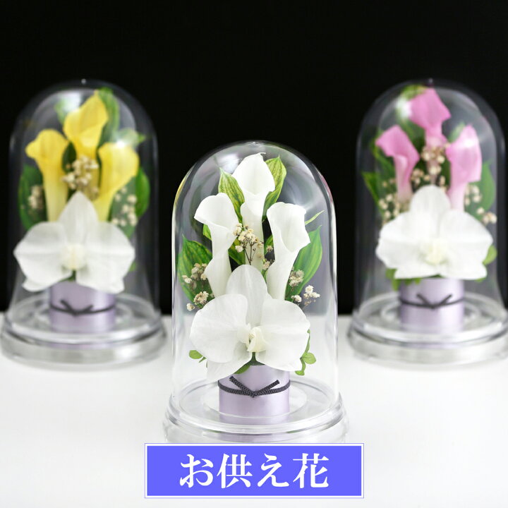 34円 オンラインショップ 初盆 新盆 仏花 3 カラードーム プリザーブドフラワー お供え花 ブリザード