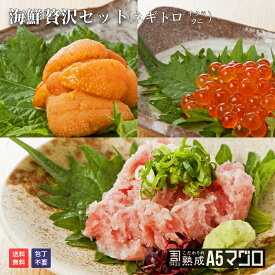 マグロのカネヨシ 送料無料 大トロ入りネギトロうにいくらセット(ネギトロ300g ウニ100g イクラ80g) 合計480g お歳暮ギフト カネヨシのこだわりの熟成A5マグロ 刺身 まぐろ 鮪 御祝 内祝 ギフト まぐろ 海鮮丼 景品 お取り寄せ 海鮮セット