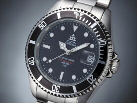 【国内正規品】エルジン ELGIN 腕時計 200m防水 自動巻き ダイバーズ FK1405S-B ブラック