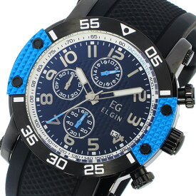 【国内正規品】エルジン ELGIN クオーツ クロノ メンズ 腕時計 EG-001-BL ブルー
