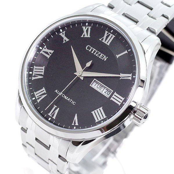 買い物 セール開催中最短即日発送 CITIZEN シチズン 時計 腕時計 ウォッチ 逆輸入 日本製 自動巻き シルバー メカニカル NH8360-80E メタルベルト メンズ