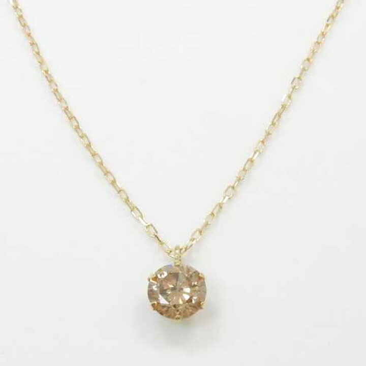 楽天市場】ダイヤモンドネックレス 18金ゴールドライトブラウン  