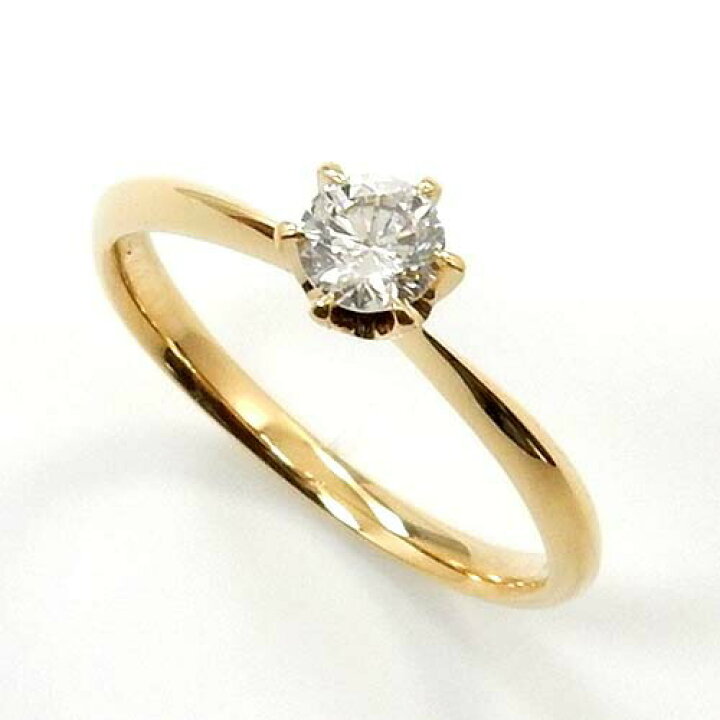 楽天市場】ダイヤモンド リング 18金 0.25ct 一粒(K18 ダイヤ 0.25ct  