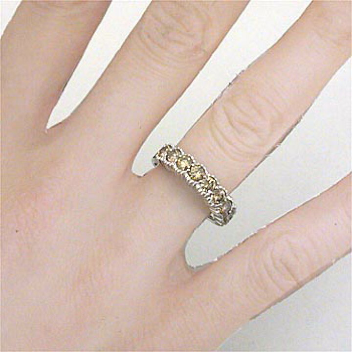 楽天市場】トータル1カラット ライトブラウンダイヤモンド リングK18  