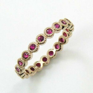 18金(K18)ピンクゴールド ルビーフルエタニティ リング送料無料 即納品(4日前後発送可能)