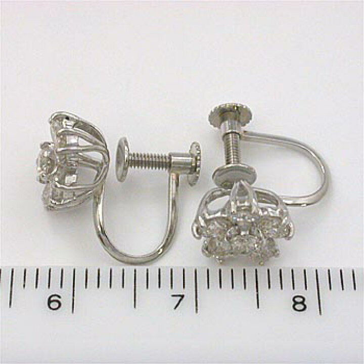 楽天市場】プラチナ（PT900）天然ダイヤ 1ctイヤリングtypeAA  