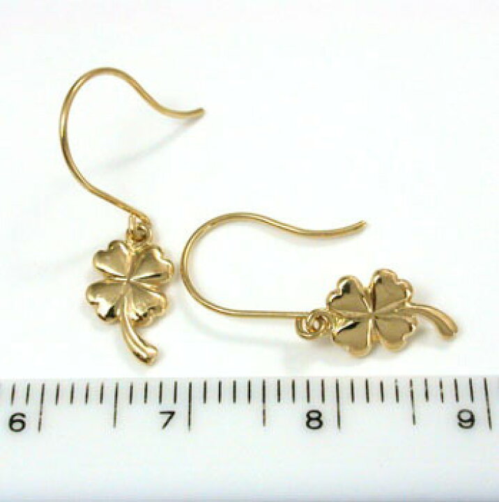 楽天市場】K18 四つ葉のクローバー フックピアス : アーアゼロワン JEWELRY