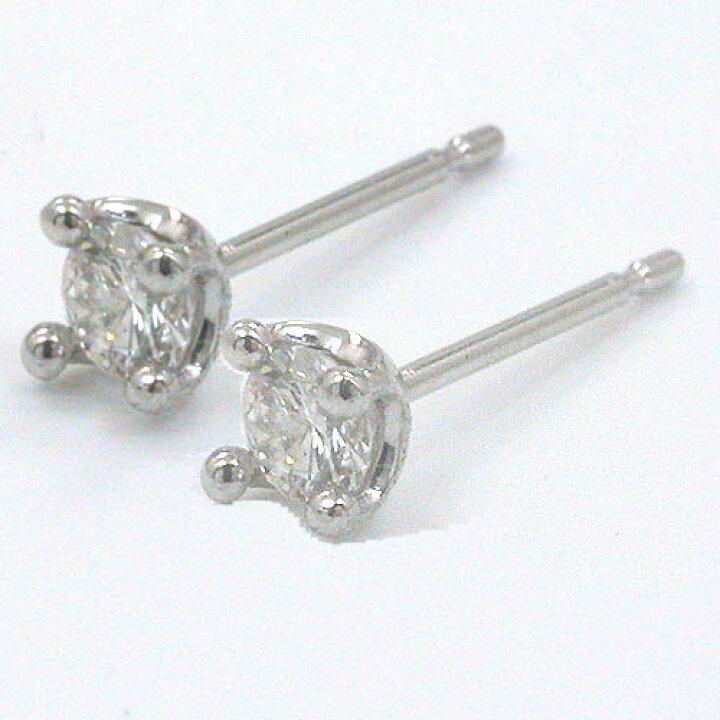 楽天市場】ダイヤピアス プラチナ900(Pt900) ダイヤモンド 四本爪 