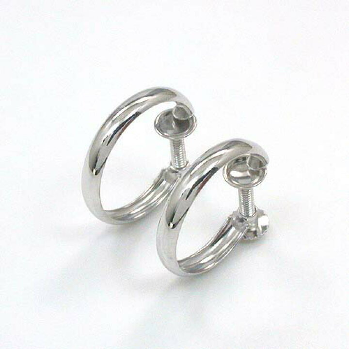 楽天市場】プラチナ(PT900）地金フープ イヤリング(幅2ミリ 外径 13  