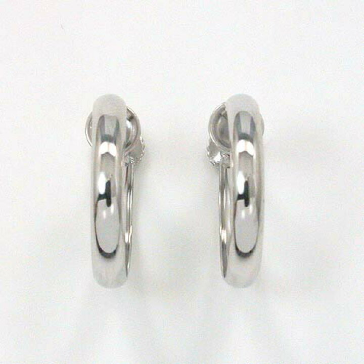 楽天市場】プラチナ(PT900）地金フープ イヤリング(幅2ミリ 外径 13  