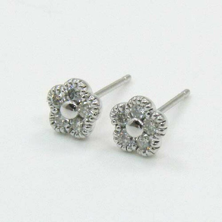 楽天市場】ダイヤモンドピアス K18WG 天然ダイヤモンド0.2ct(SI2 I 