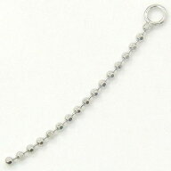 最短翌日 クーポンで大割引 K18WG 1.0mm カットボールチェーンスタッドピアス用チャーム(半ペア 1個)