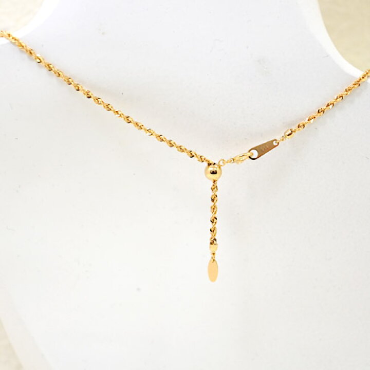 楽天市場】トータルP20+ ネックレス チェーン シャイニーロープ 18金  