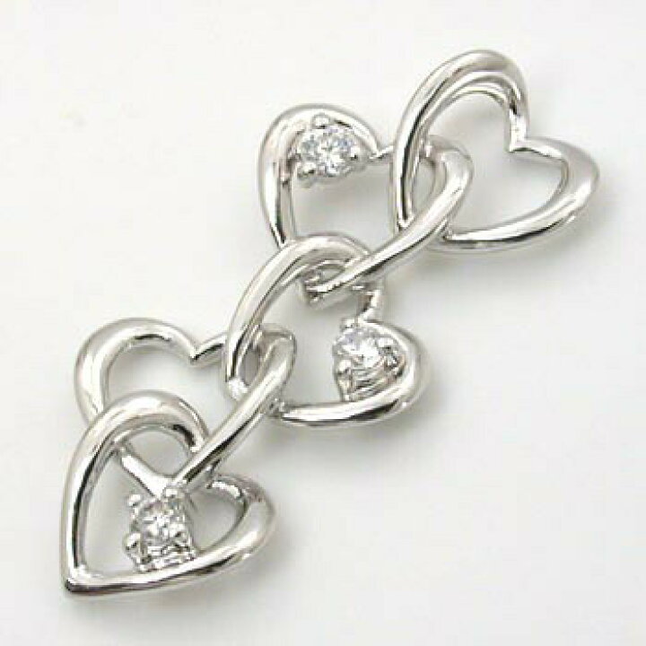 楽天市場】ダイヤモンド ハートモチーフペンダントヘッドtypeAA18金  