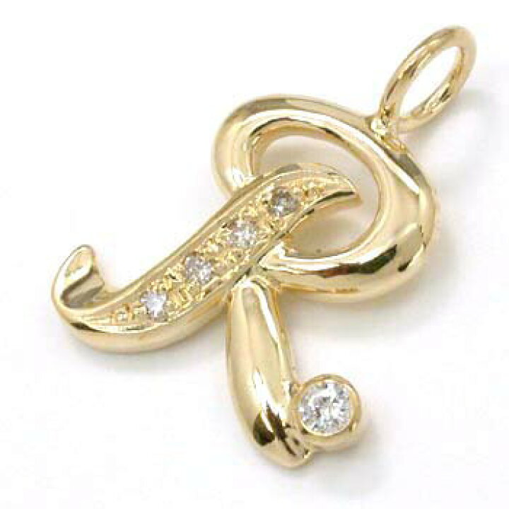 楽天市場】K18ゴールド ダイヤモンド イニシャルペンダントヘッド  