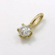 最短翌日 クーポンで大割引 　0.1ct　18金ゴールド　ダイヤモンド 　六本爪　ペンダントトップ　一粒　4…