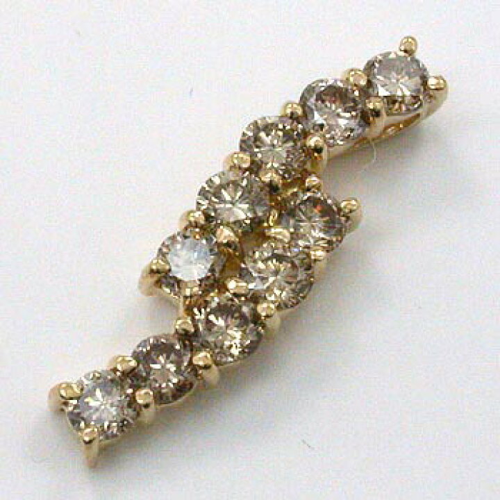 楽天市場】ダイヤモンドペンダント K18天然ライトブラウンダイヤ0.5ct 