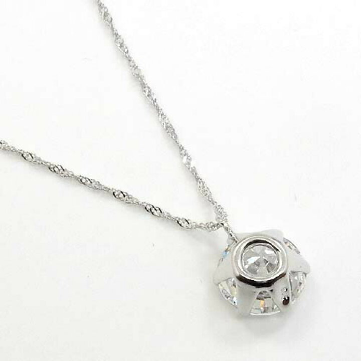 楽天市場】ネックレス 18金ホワイトゴールド(K18WG)キュービック  