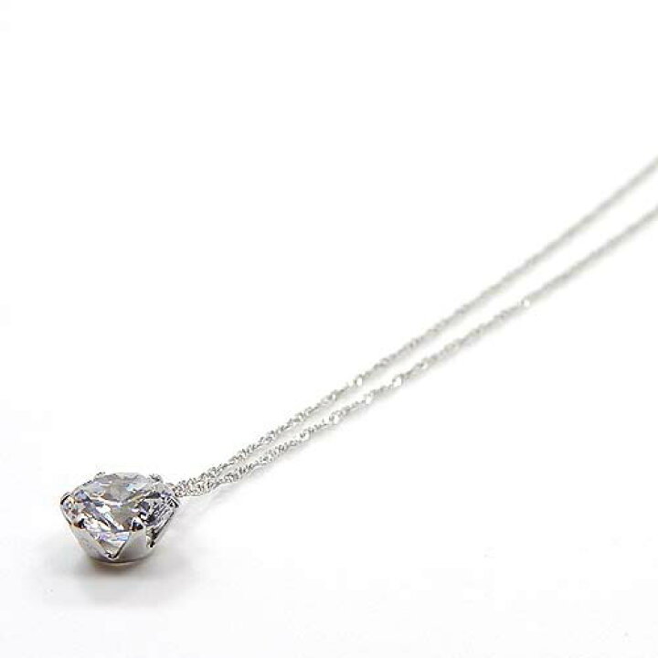 楽天市場】ネックレス 18金ホワイトゴールド(K18WG)キュービック  