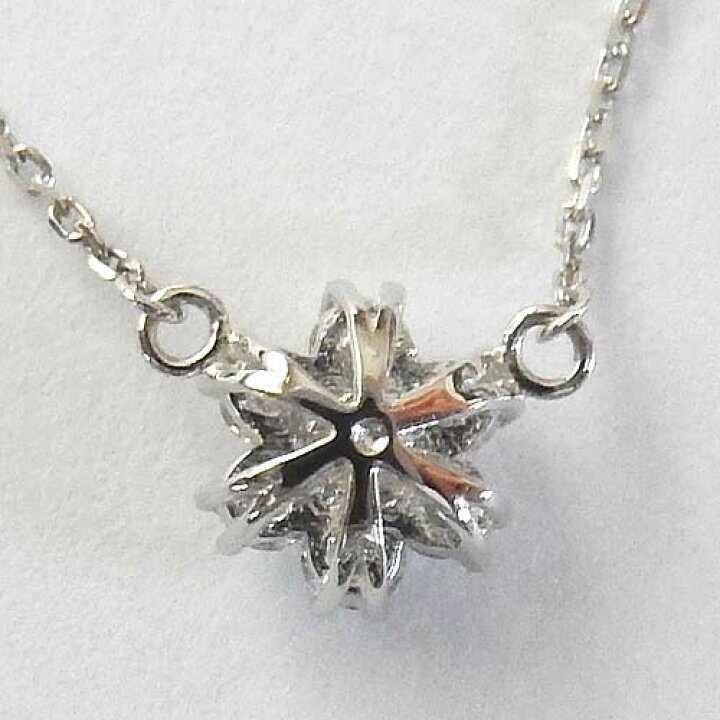 ダイヤモンドネックレス プラチナ900 ダイヤモンド 0.35ct フラワー 