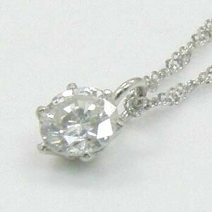 ダイヤモンドネックレス　6本爪プラチナ(Pt900)ダイヤモンド0.2カラット(SI2クラリティ)プラチナ チェーン PLATINUM スクリューチェーン アクセサリー ジュエリー アイテム 女性 レディース0.2ct 
