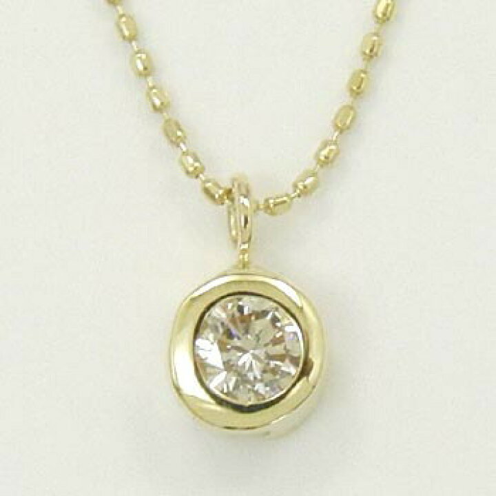 楽天市場】K18 天然ダイヤ 0.1ct ネックレス（長さ調節可能）typeAA 
