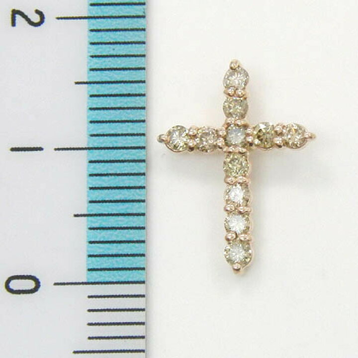 楽天市場】＋P20倍以上 ダイヤモンドクロスネックレス K10PG/K10WG/K10  