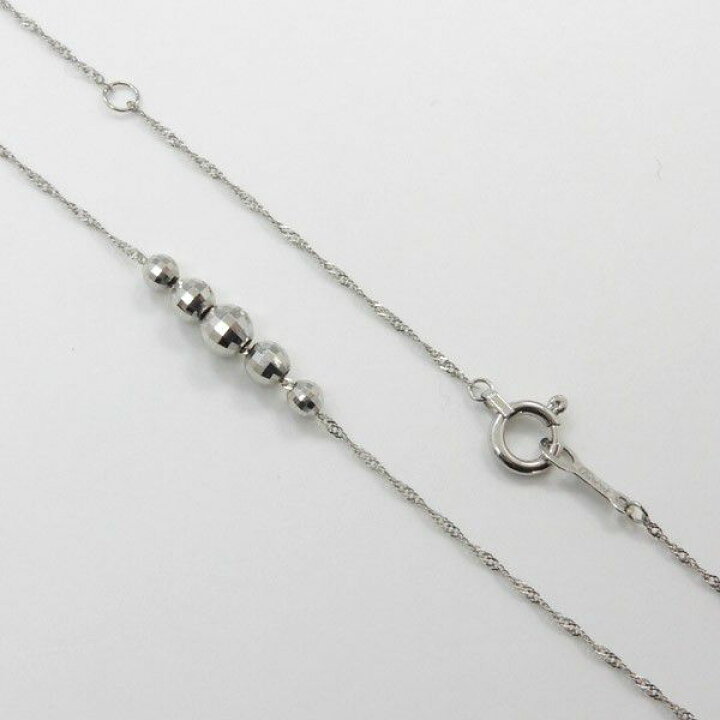 楽天市場】長さ42センチ プラチナ(Pt850)ファイブ ミラーボール  